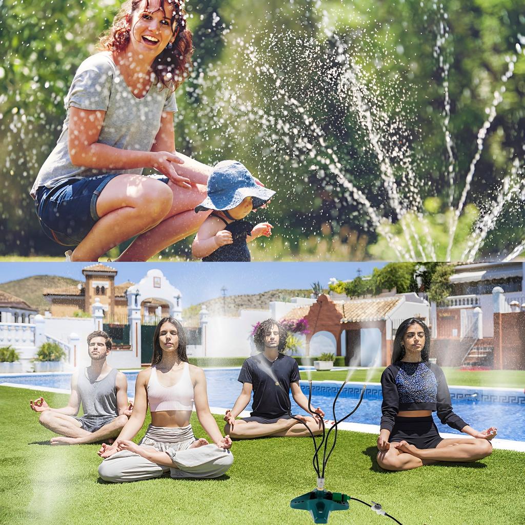 Standing Mister Adjustable Garden Watering System with 26FT Hose Leak-proof Standing Misting Cooling System Water Spray Tool