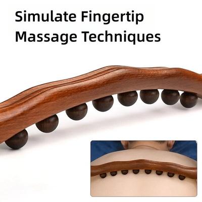 Wooden GuaSha Stick Lymphatic Drainage Massager  Back Acupoint Tendon Scraping Stick Relaxation Muscle Massage Tool Accessories