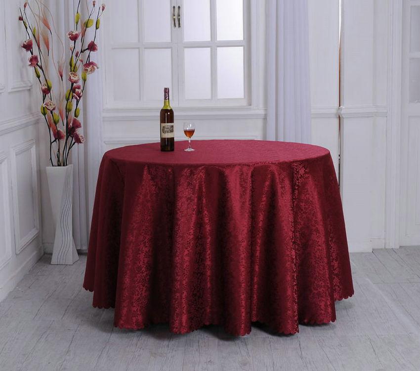 Hotel Tablecloth Restaurant Restaurant Large Stall Tablecloth Table Skirt Table Flag Burgundy Champagne Silver Gray Round Table