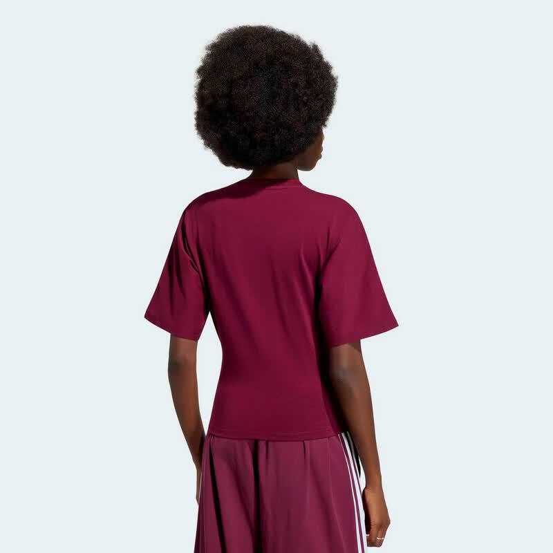 Adidas Women's Striped Loose Fit Sport T-Shirt