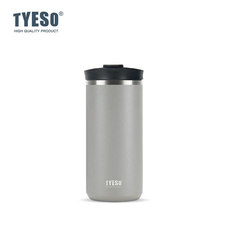 Tyeso French Press Coffee Mug 304 Stainless Steel Thermoses Travel Mug Portable Cold Brew Coffee Maker Tea Infuser Insulated Cup