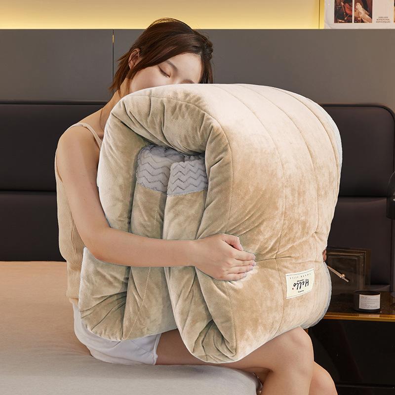 Autumn & Winter Quilt Lamb's Wool Quilt Thickened Soft Warm Blanket for Dormitory Bedding Keep Warm Bed Blankets Camping Double