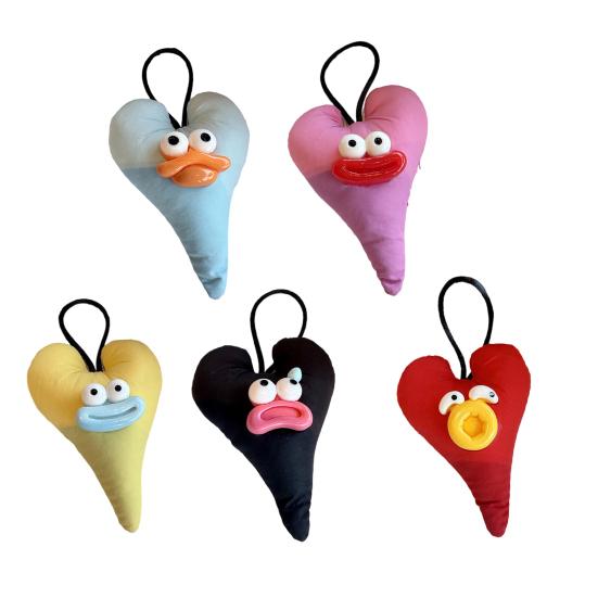 Large Mouth Cartoon Doll Keychain With Lanyard Bag Hanging Decoration