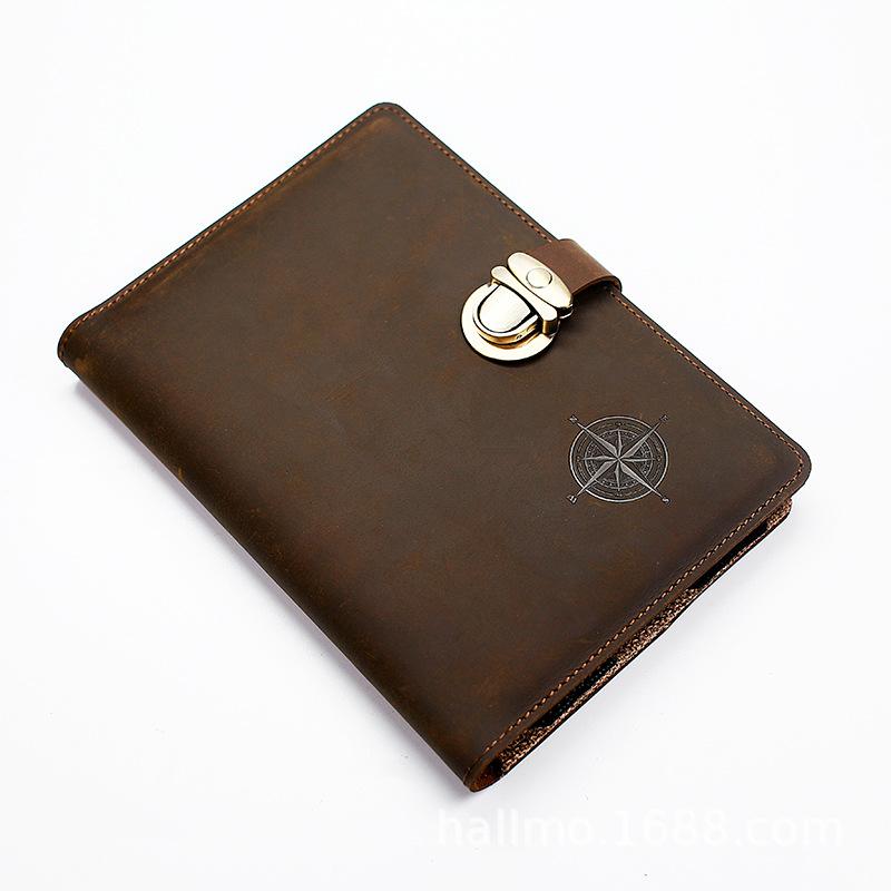Crazy Horse Leather Retro Computer Bag For Apple Ipadmini Multifunctional Laptop Card Bag Tablet Case