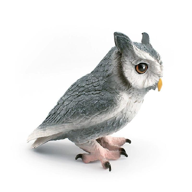 

Childrens Plastic Owl Bird Figure For Learning And Collectible Animal Tabletop Display сірий колір