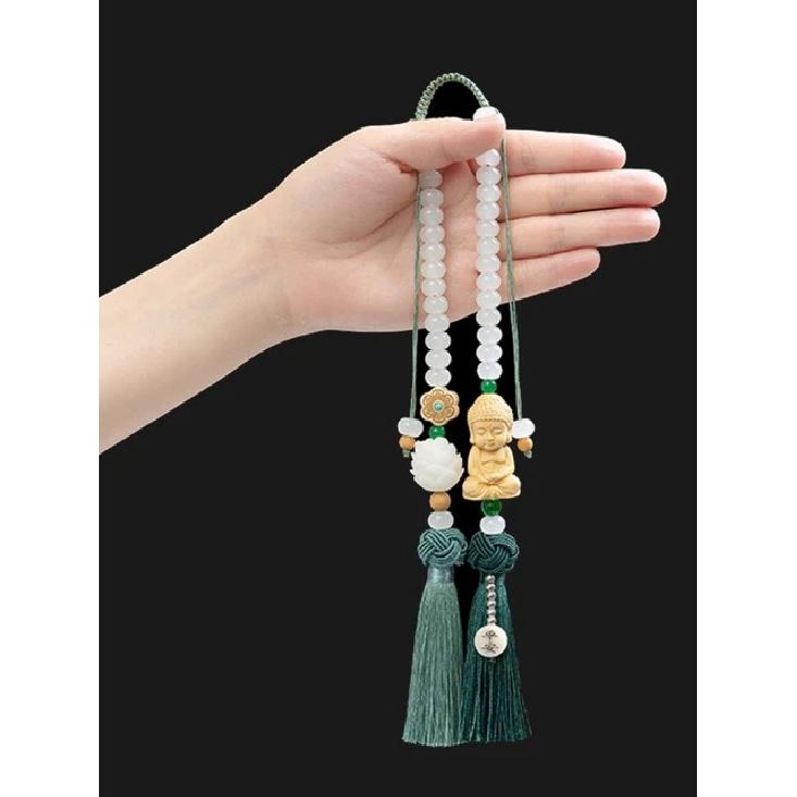 Buddha Bodhi Car Pendant High-end Safety Car Accessories Car Lotus Mirror Pendant Chinese Wind Supplies