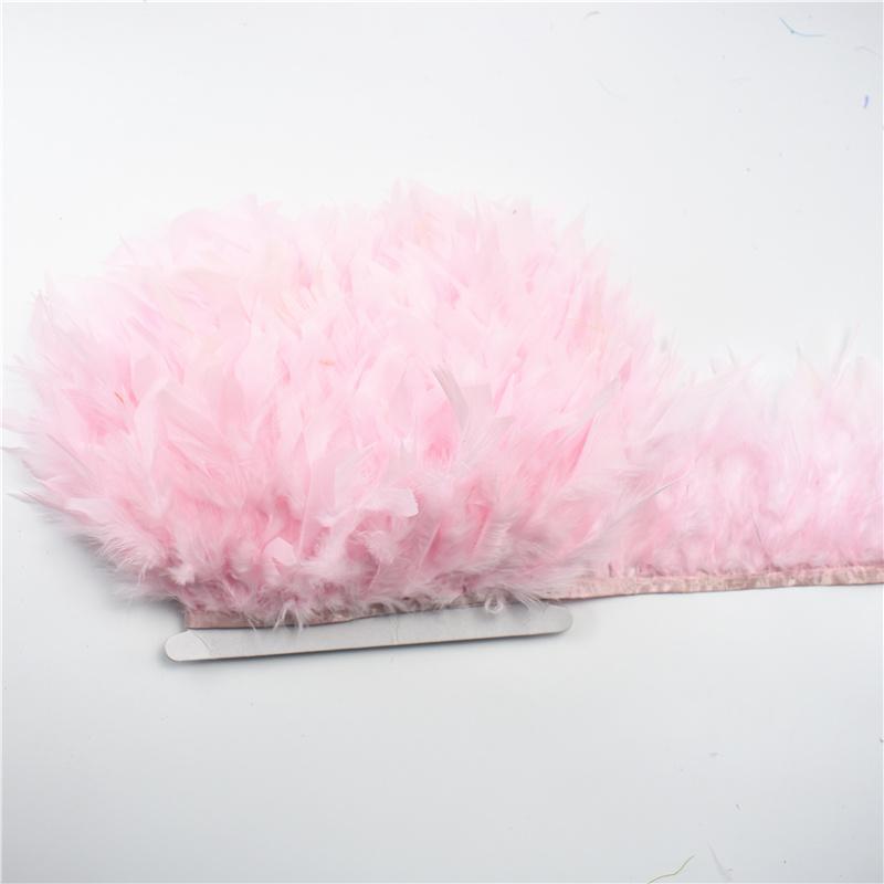 10Meters Fluffy Turkey Feathers Trim Fringe Ribbon Marabou Feather On Tape Fringes Sewing Trimmings DIY Clothes Dress Decoration