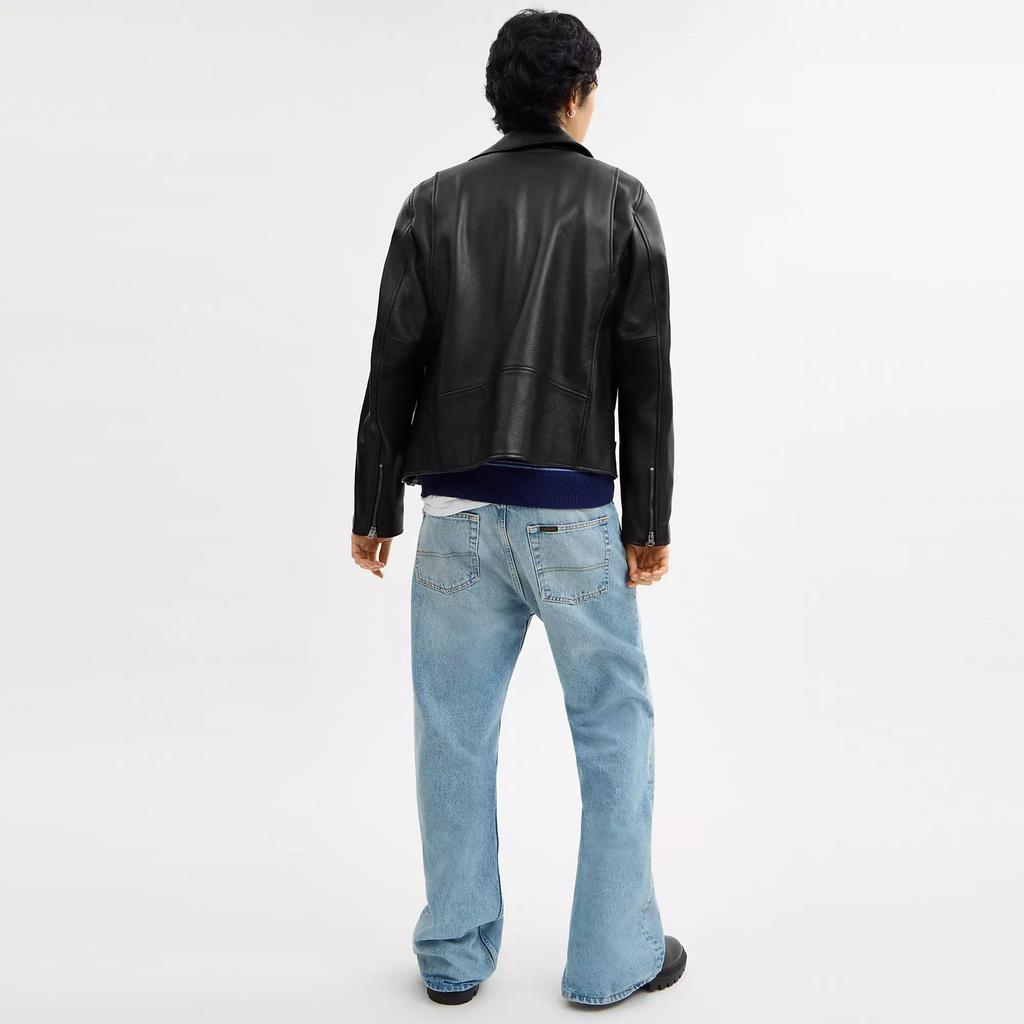 Coach Leather Moto Jacket Black