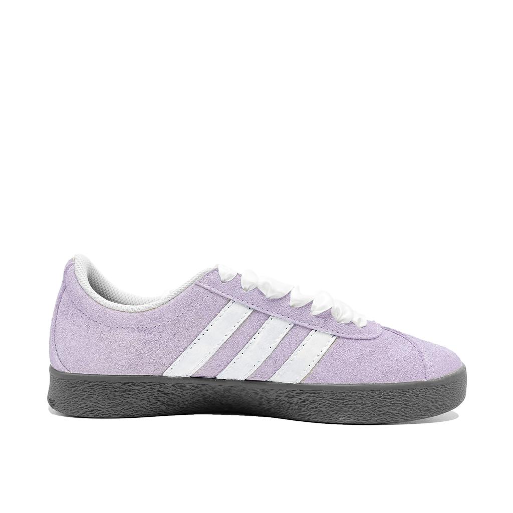 adidas Little Taro Slip Resistant Abrasion Resistant Low Top Skateboard Shoes Unisex Purple White HQ1802(Team847-)