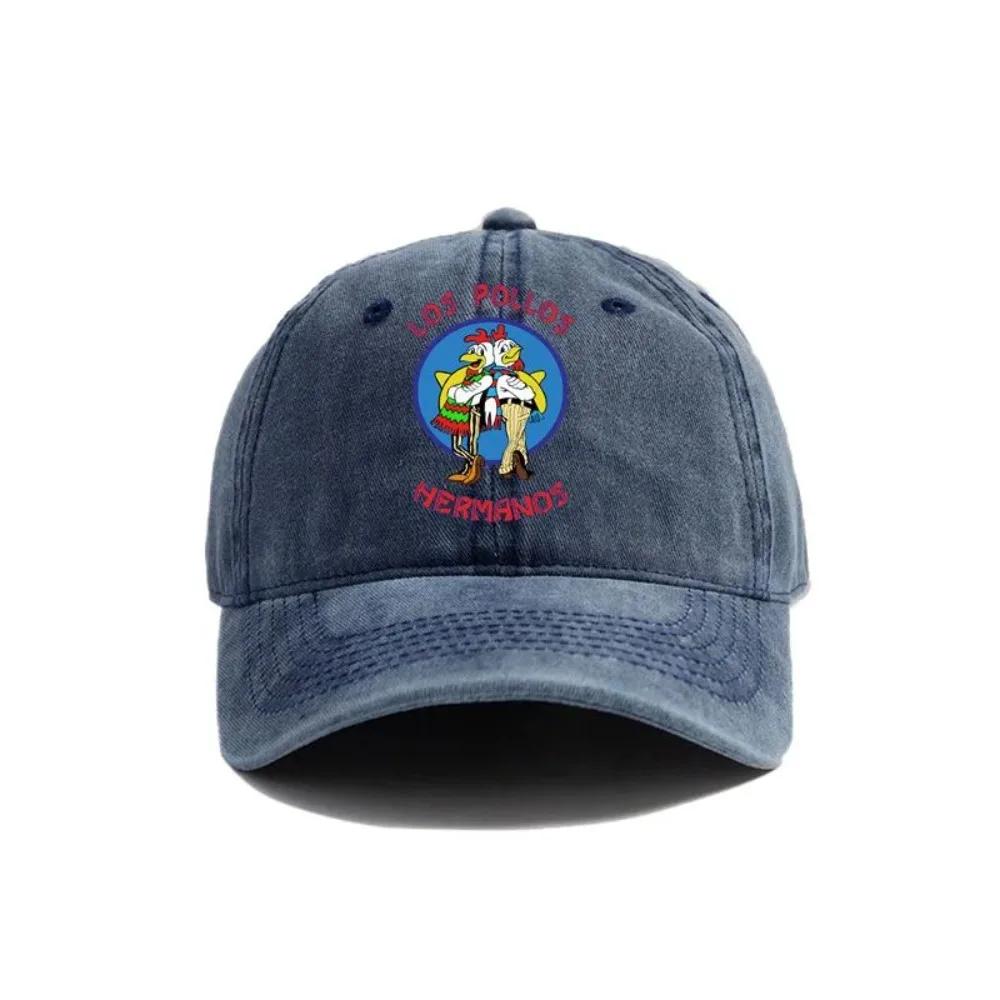 Boné de Beisebol Los Pollos Hermanos Bonés Desgastados Boné Masculino Retro Ajustável Chapéu do Irmão Frango
