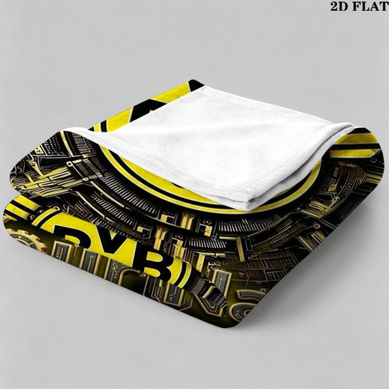 1PC Borussia Custom Name Patterned Flannel Blanket Suitable For All Seasons for Home Decor Warmth and Comfort Gifts Holiday Present