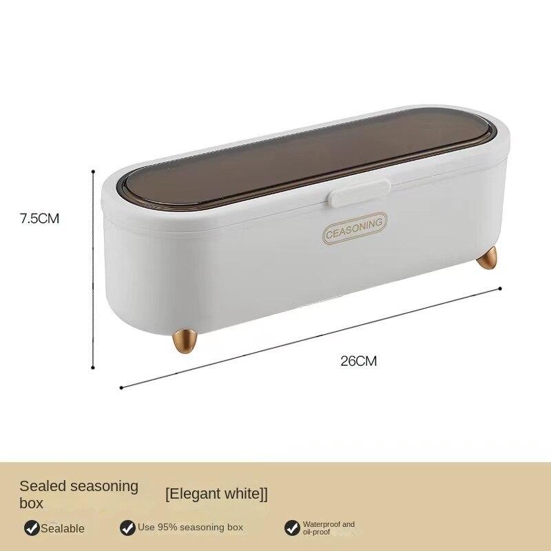 

Ложка, контейнер для приправ, органайзер, ящик для хранения, кухонные контейнеры со съемными частями белый