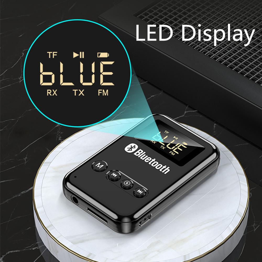 USB Bluetooth 5.0 Transmitter Receiver Wireless Audio 3.5mm Aux Car Adapter 4in1