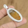 Natural Plume Agate Gemstone Pendant Handmade 925 Sterling Silver Indian Jewelry
