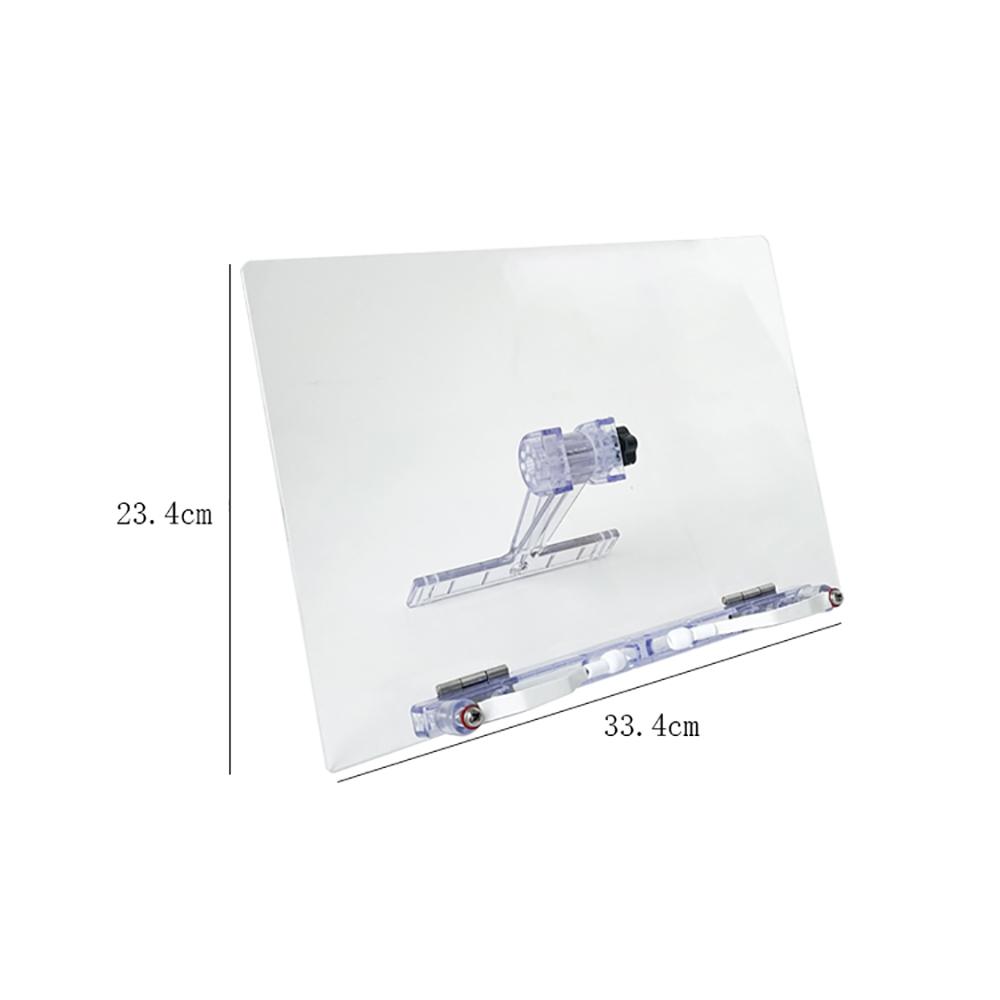 

Ins корейская прозрачная акриловая настольная подставка для планшета, регулируемая для iPad 12,9 дюймов с сумкой, подставка для чтения, фиксированная кухонная кулинарная книга