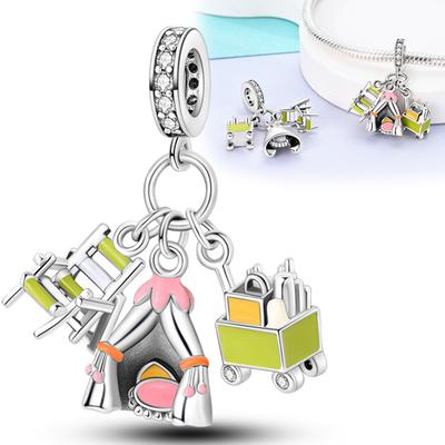 Zawieszki Miedź Narzędzia Kempingowe Krzesła Namiotowe Wisiorki Pasują do Zawieszek Plata Autentyczna Bransoletka Koraliki Biżuteria Damska Tworzenie Rękodzieło