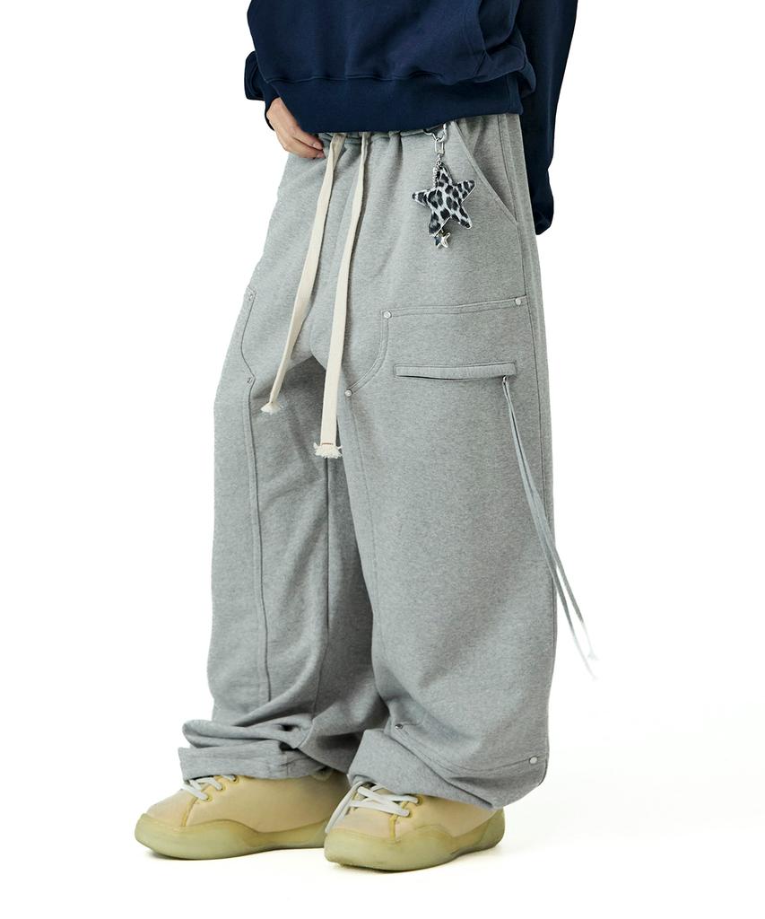 Mimdeowodeulobeu Solar Rivet Carpenter Pants_Gray