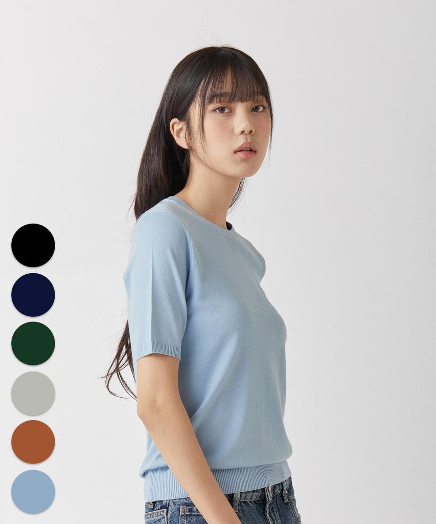 MANNERGRAM Technova Solis Round Short Sleeve Knit - 6 Colors (Type B)