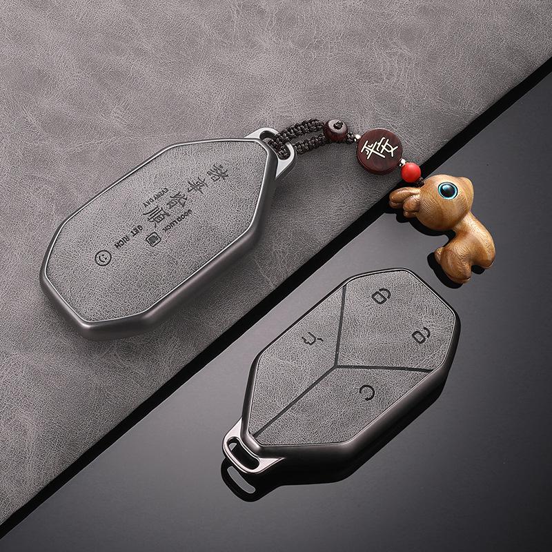 BYD Fangchengbao 5 & 8 High-Grade Car Key Case: Full Coverage Buckle Shell for Men & Women