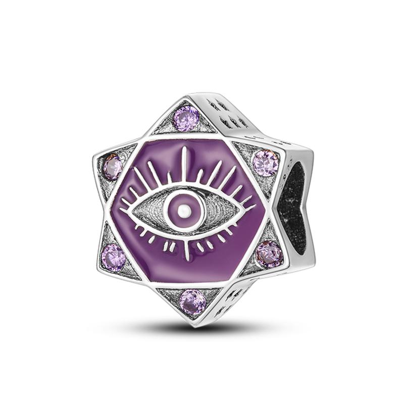 Newcopper Sparkling Zircon Devil'S Eye Horus' Eye Best Wishes Lucky Charms Beads Fit Pan Original Bracelets Diy Jewelry