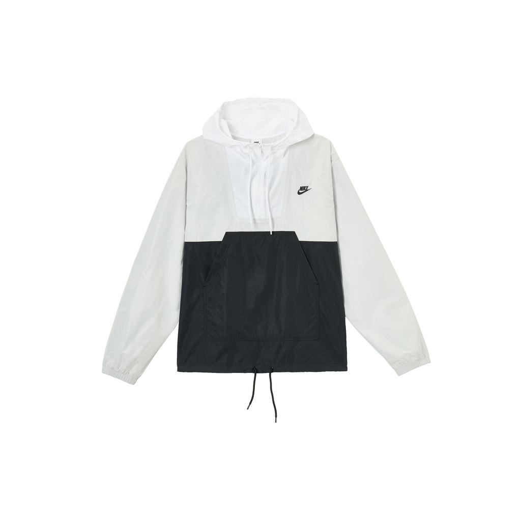 Nike Clubsportswear Marina Hooded Comfortable Fashion Long Sleeve Jacket Men Jacket Photon-Dust Black White HJ1958-025