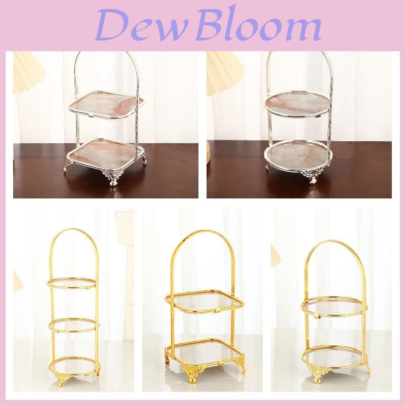 Multilayer Food Tray Organizer With Gold Finish For Home And Gift Use