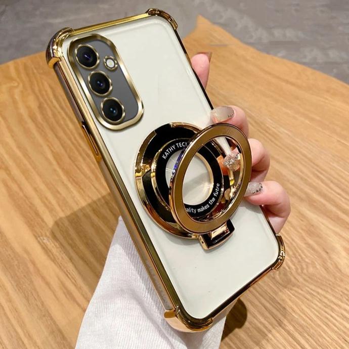 Shockproof Magnetic for Magsafe Clear Holder Case For Samsung Galaxy S25 S25FE S24 FE S23 S22 S21 S20 FE Ultra Plus Stand Cover