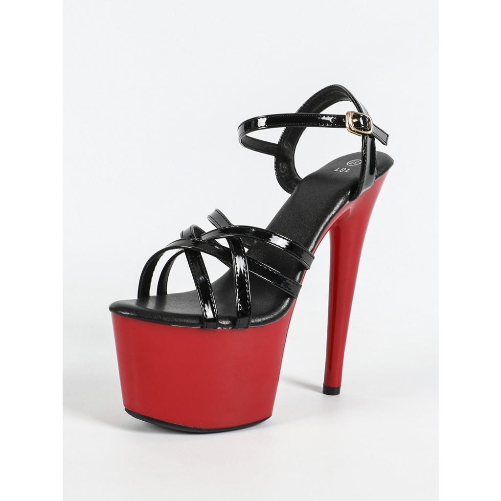 Sandals High Heels Stiletto Sexy Black Waterproof Table High Super High Sandals Women's Platform Sandals LFD-181-Q9
