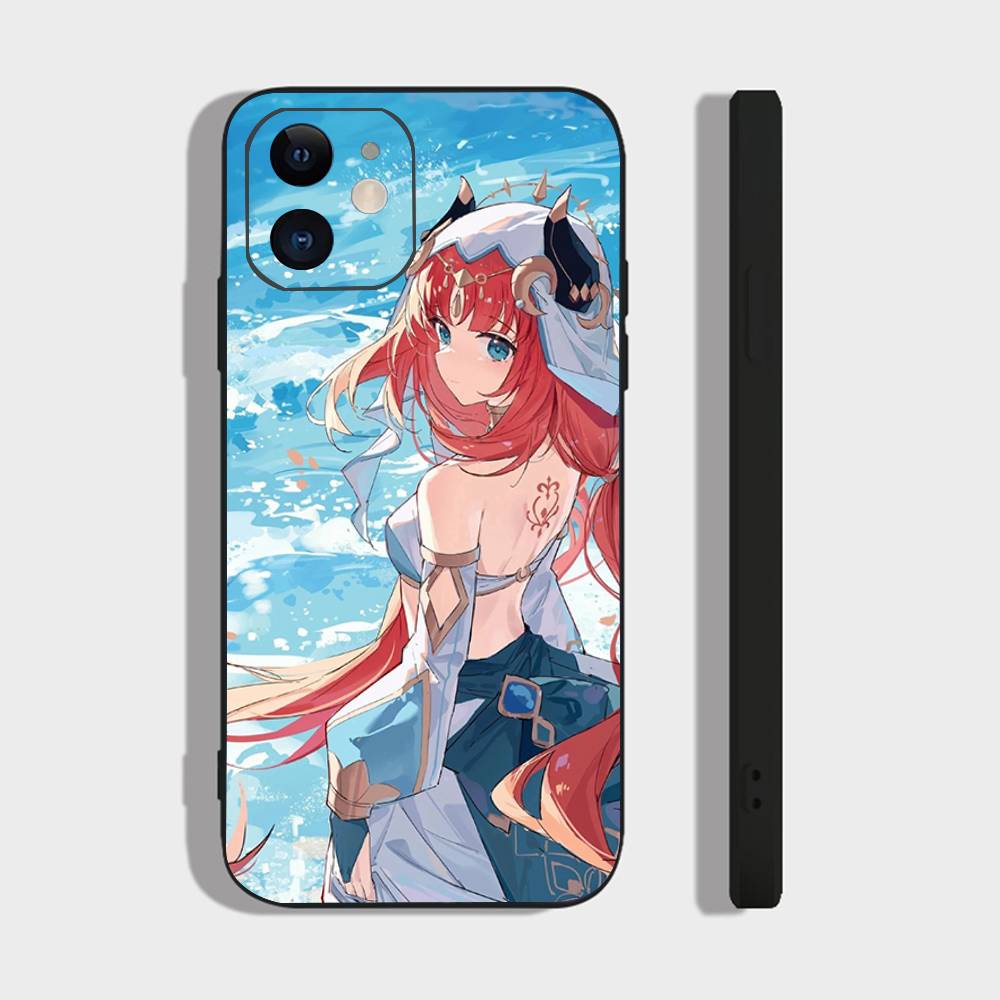 

Nilou Genshin Impact Phone Case For IPhone 17 Air 16 15 14 13 Pro Max 11 12 Black Silicone Cover IPHONE 16PLUS