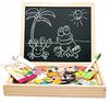 Edukacyjna Tablica 3W1 Magnetyczna Kredowa Magnesy Ukladanka Montessori