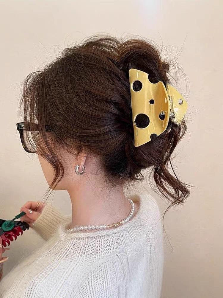 2025 Leopard Print High-End Large Shark Hair Clip for Women