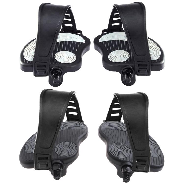 A Pair Bike Pedal Set Anti-slip Pedal Strap Pedal for GYM Bicycles For Exercise