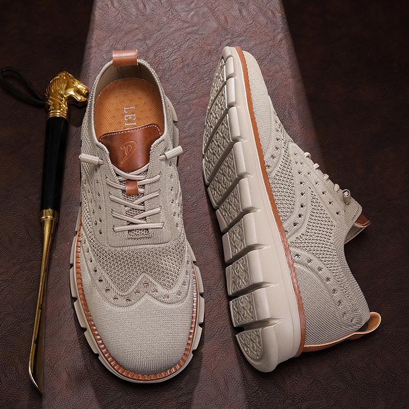 2025 new summer large size 50 fly-woven mesh casual shoes soft sole light one-pedal sports casual shoes