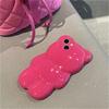 Ins Korean Cute 3d Cartoon Bear Pink Phone Case For Iphone 14 13 12 11 Pro Xs Max X Xr Lovely Animal Shockproof Soft Back Cover