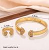 Elegant European-Style Open Design Bracelet Ring: Unique, High-End, Creative Jewelry Accessory
