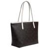 Coach 33 Brand Letter Micro Logo Coated Canvas Tote Shopping Bag Handheld Shoulder Bag Large Women tote Brown CY705-SVXIC
