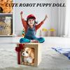 Robot Puppy Plush Toy Soft Stuffed Animal Doll Realistic Fluffy Pet Dog Comfortable Kids Companion Gifts