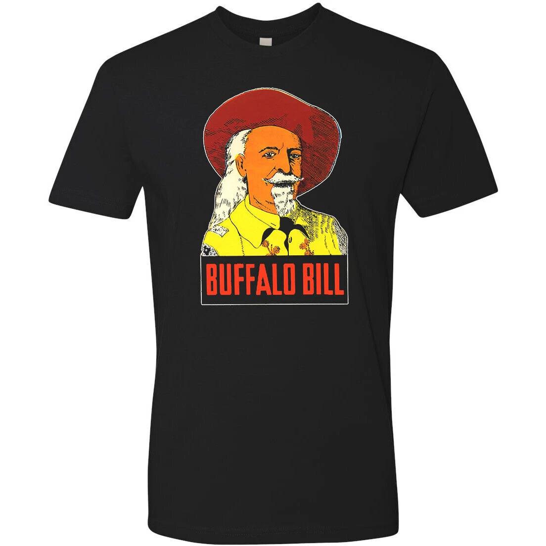 T Shirt Vtg Travel Art Cotton Tourist Retro Vacation Buffalo Bill Black M