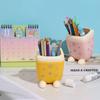 Exquisite Pen Container Leopard Pen Holder Portable Stationery Storage Box  School Office Supplies