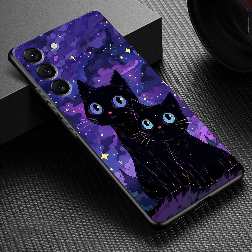Starry Sky Cat Silicone Capa Bumper Cover Phone Case for Huawei P30 Lite P40 Lite P Smart Z P30 Pro P20 Lite P Smart 2019 P20