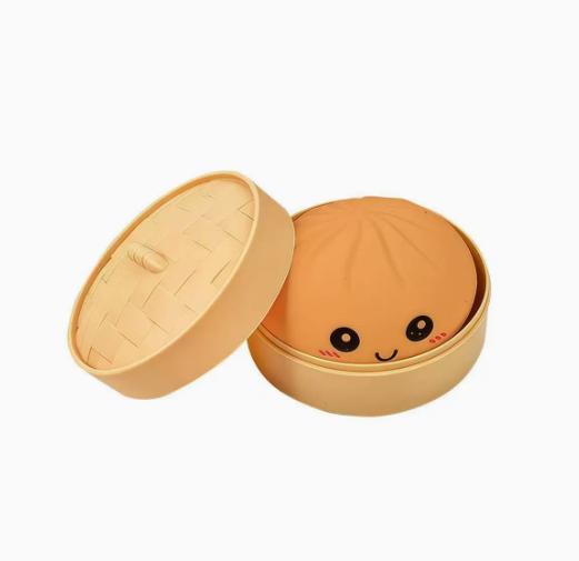 New In Stock Decompression Color Smiling Face Simulation Steamed Bun Squeezing Music Cute Impressions Quick Rebound Food