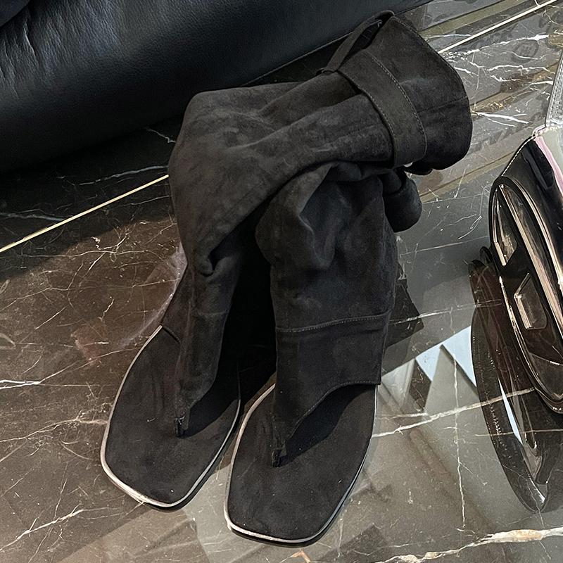 Luxury Designer Spring Summer Gladiator Woman Sandals Fashion Clip Toe Flats Spice Girls Outdoor Trouser Boots