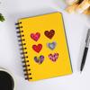 500 Pcs Heart Shaped Stickers 1" Self Adhesive Stickers Roll Love Heart Pattern Decals for Valentine's Day Wedding Card
