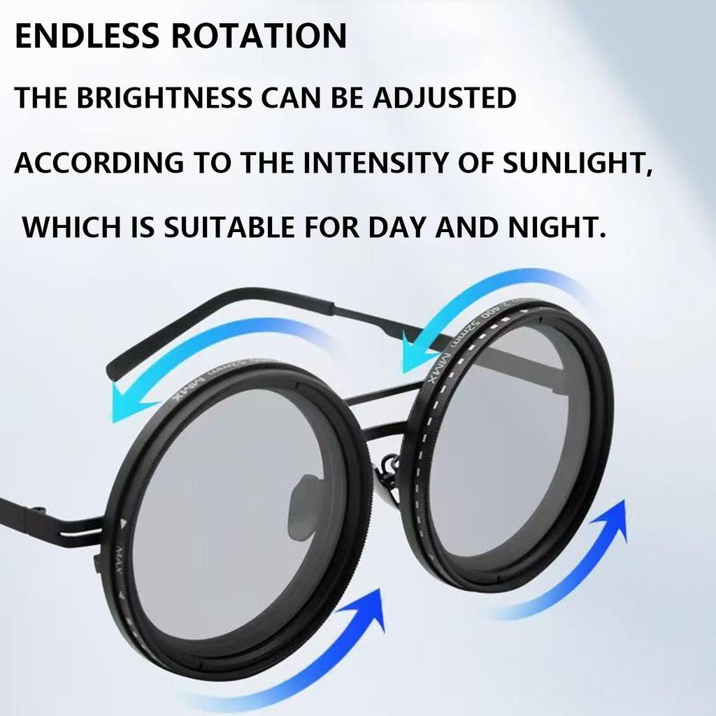 The New 9-speed Adjustable Sunglasses Are Designed By Hand. ND Glasses Are Highly Transparent and Ultraviolet Pola  rized Sunglasses.