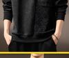 High-End Retro Jacquard Patchwork Raglan Sleeve Men's Sweatshirt - Autumn Heavyweight Trendy Round Neck Casual Top