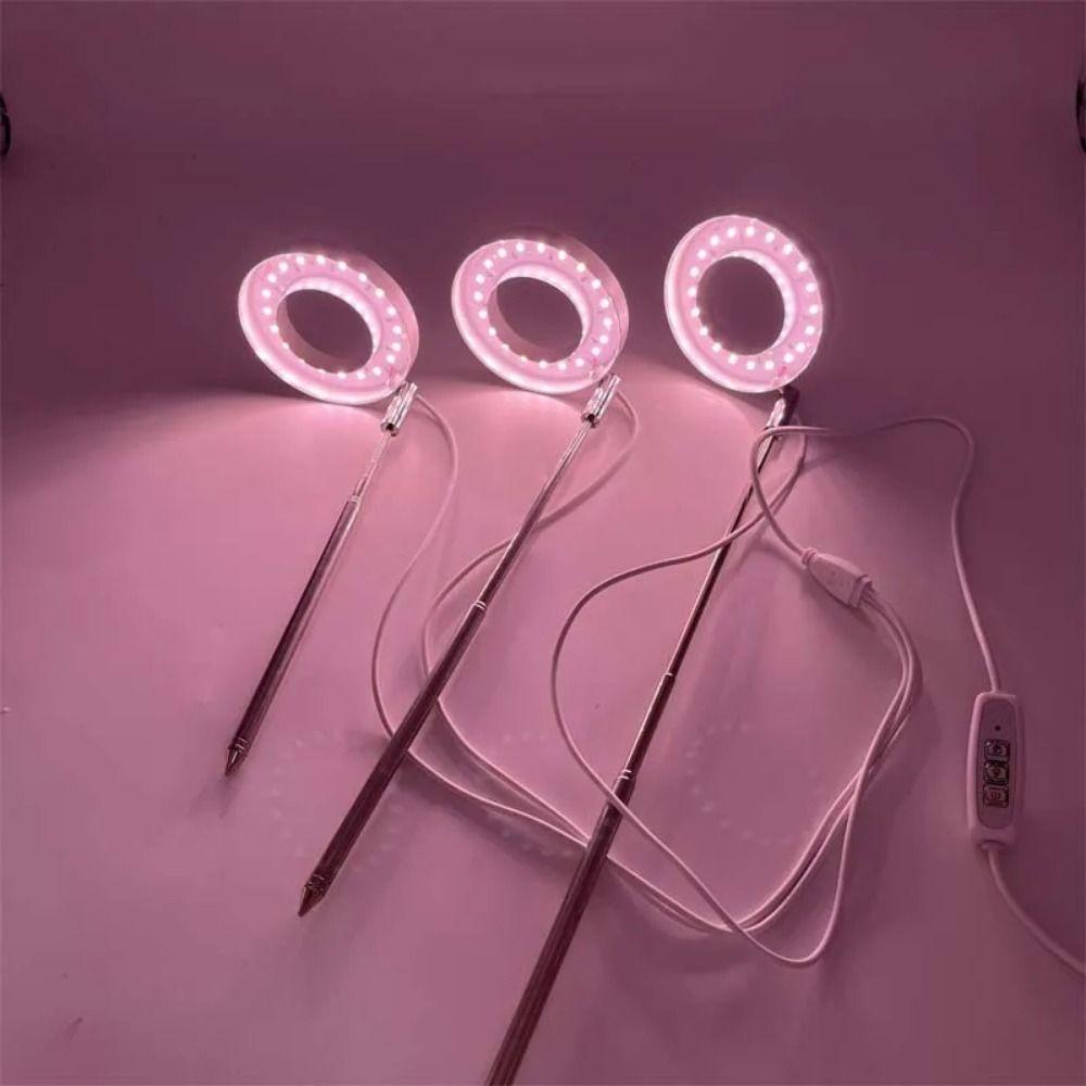 Höhenverstellbare LED Pflanzenwachstumslampe 1/2/3/4 Köpfe Decken-Wachstumsringlampe Sukkulente