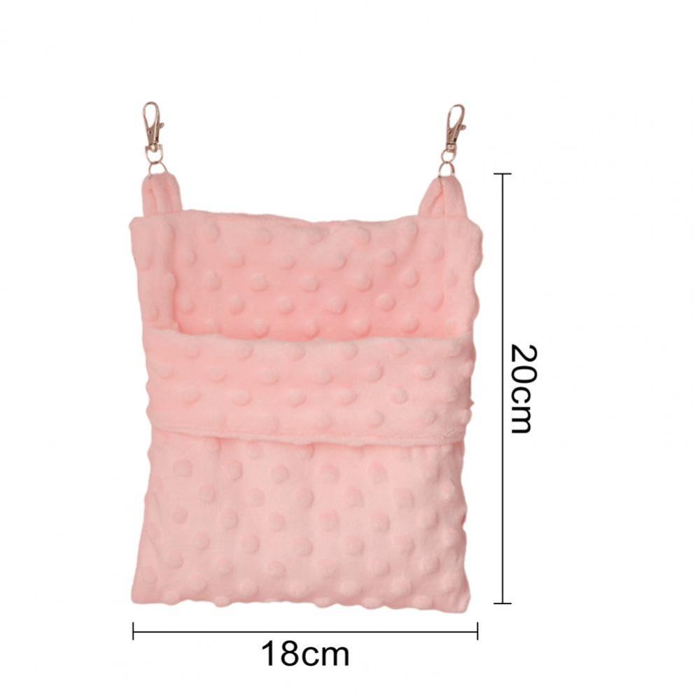 

Hangable Hamster Hammock Plush Rat Sleeping Bag Soft Small Pet Hammock рожевий