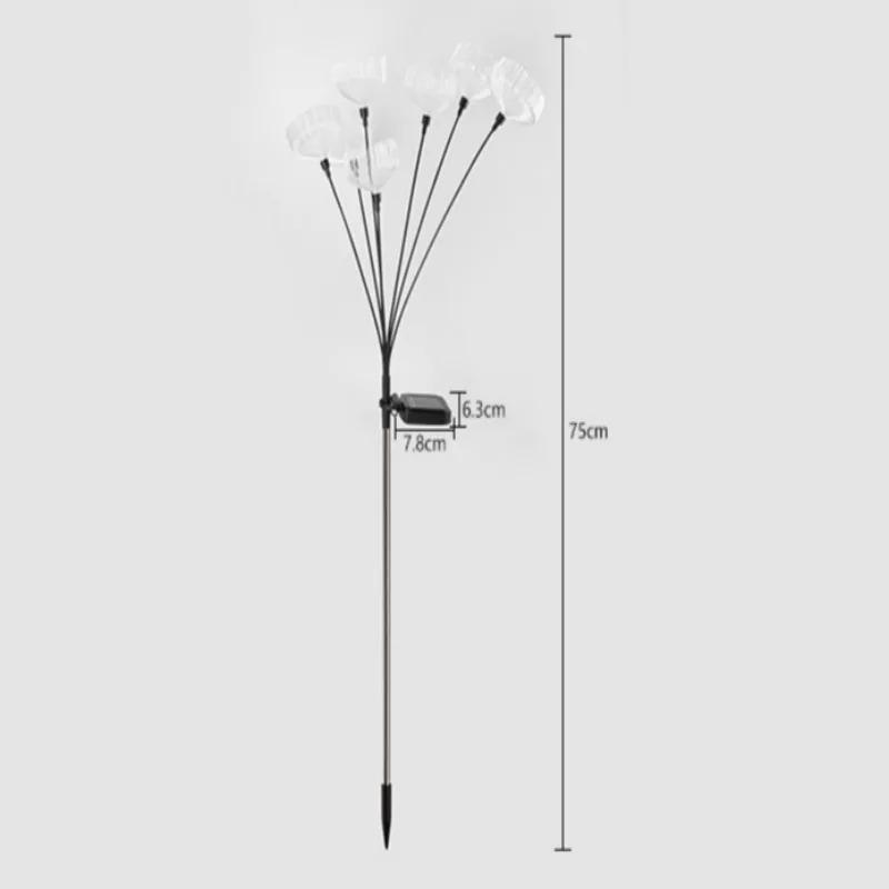 Solar-Quallenlampe aus Glasfaser für den Außenbereich, LED, bunte Beleuchtung, 7-köpfige Solar-Quallenlampe, RGB-Gartendekoration