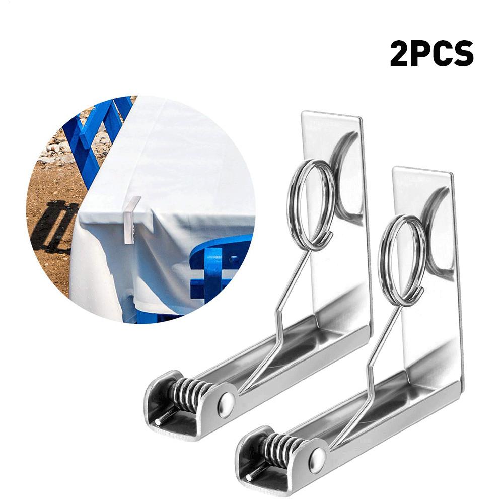 2 Stück Haushalt Edelstahl Tischdecke Tischabdeckung Clips Befestigungsclip Halter Klemmen Party Werkzeug Anti-Rutsch-Clip Tischdeckenhalter
