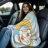Mischievous Doraemon Theme Print Pattern Flannel Blanket Soft Multifunctional Decortive Blanket Universal Throw Blanket Fan Gift